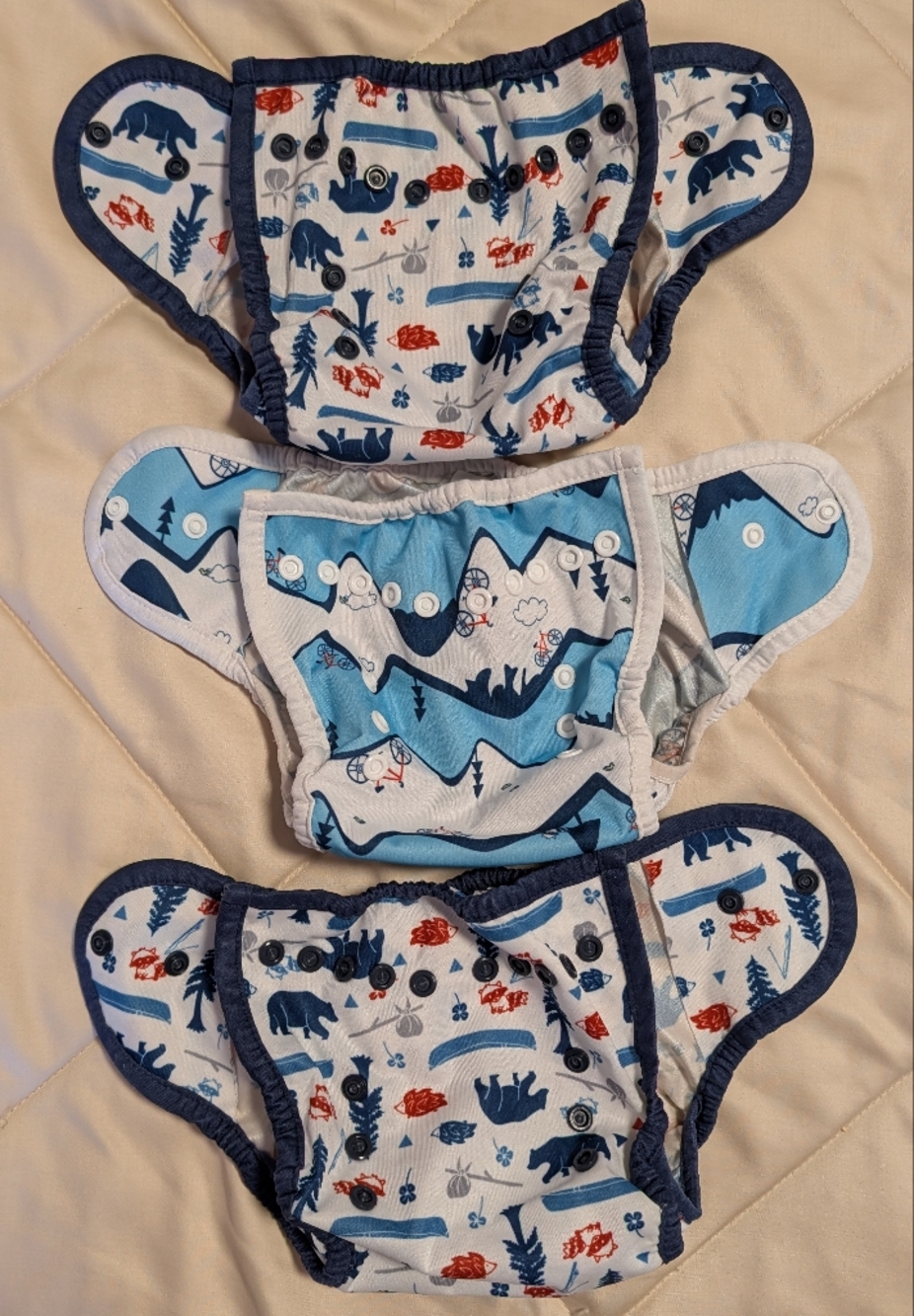 Thirsties Duo Wrap Snap Waterproof Covers 3 Print Set